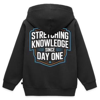 PT Educator Stretching Knowledge Movement Therapy - Kinder Premium Organic Zip Hoodie - Schwarz - Hinten - AI Model Kid Male (0cm)