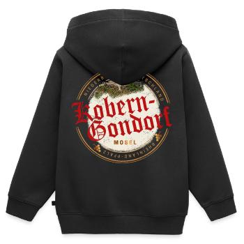 Kobern Gondorf Vintage Mosel Rheinland-Pfalz - Kinder Premium Organic Zip Hoodie - Schwarz - Hinten - AI Model Kid Male (0cm)