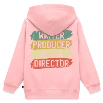 Film Director - Kids Premium Organic Zip-up Hoodie - rose - Back - AI Model Kid Female (0cm)
