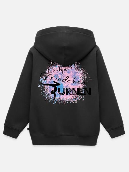 Echte Mädchen Turnen - Kinder Premium Organic Zip Hoodie - 