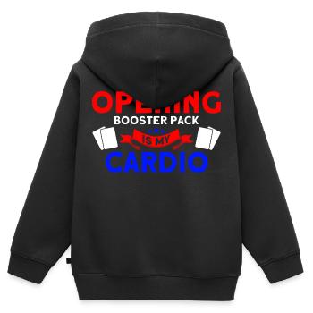 Trading Card Playing Card Card Game Gift - Kids Premium Organic Zip-up Hoodie - black - Back - AI Model Kid Male (0cm)