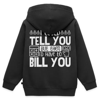 Buchhaltung steuern fiananzamt - Kinder Premium Organic Zip Hoodie - Schwarz - Hinten - AI Model Kid Male (0cm)
