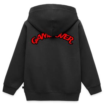 GAME OVER - Kinder Premium Organic Zip Hoodie - Schwarz - Hinten - AI Model Kid Male (0cm)