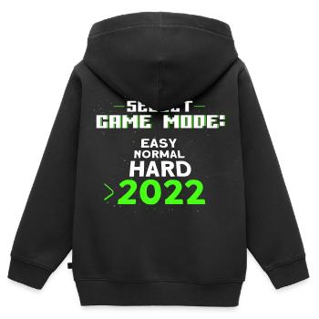 Zocken Gamer Retro Gamer Videospiele Geschenk - Kinder Premium Organic Zip Hoodie - Schwarz - Hinten - AI Model Kid Male (0cm)