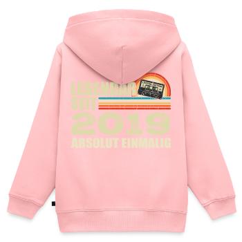 Légendaire depuis 2019 - absolument unique - Sweat Premium à capuche zippé enfant bio - rose - Dos - AI Model Kid Female (0cm)