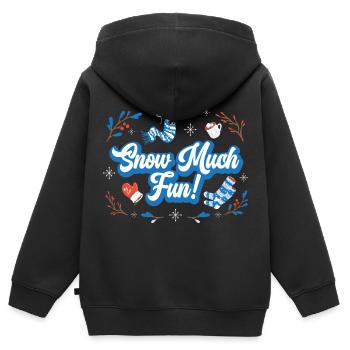 Ich Liebe Wintersaison Kaltes Klima Eis - Kinder Premium Organic Zip Hoodie - Schwarz - Hinten - AI Model Kid Male (0cm)