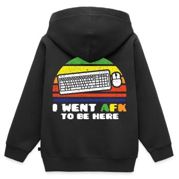 Zocken Gamer Retro Gamer Videospiele Geschenk - Kinder Premium Organic Zip Hoodie - Schwarz - Hinten - AI Model Kid Male (0cm)