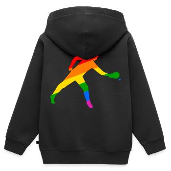 Table tennis colorful and dynamic - Kids Premium Organic Zip-up Hoodie - black - Back - AI Model Kid Male (0cm)