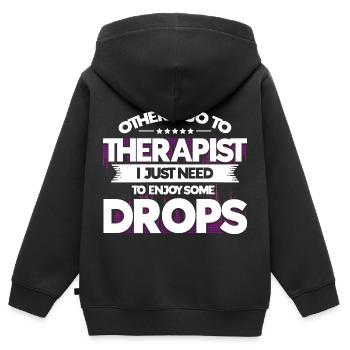 Rave Raver Dubstep Cadeau - Sweat Premium à capuche zippé enfant bio - noir - Dos - AI Model Kid Male (0cm)