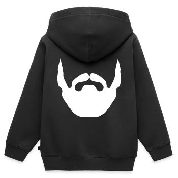 Bart - Kinder Premium Organic Zip Hoodie - Schwarz - Hinten - AI Model Kid Male (0cm)