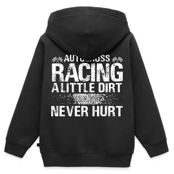 Autocross Race Racing Motorsport - Kids Premium Organic Zip-up Hoodie - black - Back - AI Model Kid Male (0cm)