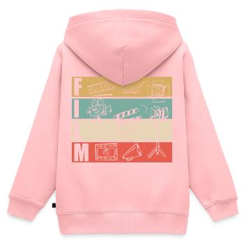 Filmemacher Film Regisseur - Kinder Premium Organic Zip Hoodie - Rosa - Hinten - AI Model Kid Female (0cm)