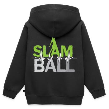 Slam Ball Slamball Basketball Basketballer Sport - Kinder Premium Organic Zip Hoodie - Schwarz - Hinten - AI Model Kid Male (0cm)