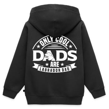 Labrador Lover Labrador Labrador Père - Sweat Premium à capuche zippé enfant bio - noir - Dos - AI Model Kid Male (0cm)