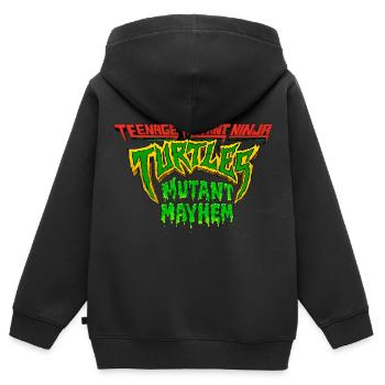 TMNT Mutant Mayhem Logo In Schleimiger Schrift - Kinder Premium Organic Zip Hoodie - Schwarz - Hinten - AI Model Kid Male (0cm)