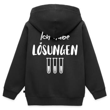 Chemiker - Kinder Premium Organic Zip Hoodie - Schwarz - Hinten - AI Model Kid Male (0cm)
