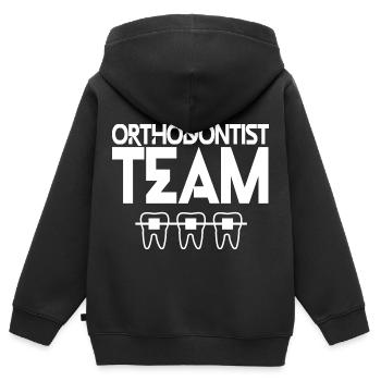 Orthodontic team jaw orthodontics doctor - Kids Premium Organic Zip-up Hoodie - black - Back - AI Model Kid Male (0cm)