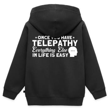 Spukhaus Geisterjäger Geisterjagd Geschenk - Kinder Premium Organic Zip Hoodie - Schwarz - Hinten - AI Model Kid Male (0cm)
