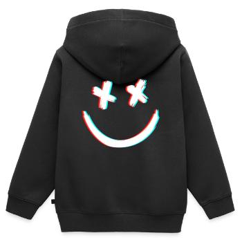 DEAD SMILE 3D - Sweat Premium à capuche zippé enfant bio - noir - Dos - AI Model Kid Male (0cm)