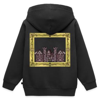Bauherr Immobilie Marktler Bauen Renovieren Haus - Kinder Premium Organic Zip Hoodie - Schwarz - Hinten - AI Model Kid Male (0cm)