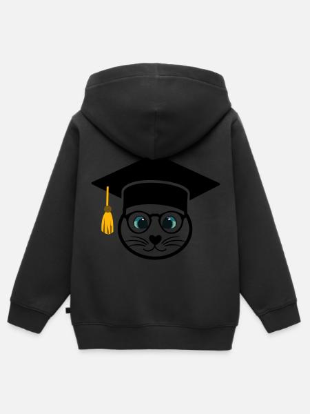 University Cat - Kinder Premium Organic Zip Hoodie -
