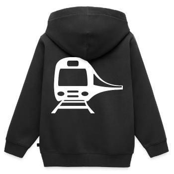 Train Railway Railway Trains Train drivers - Kids Premium Organic Zip-up Hoodie - black - Back - AI Model Kid Male (0cm)