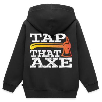 Axt Werfen Axt Werfer Axt Geschenk - Kinder Premium Organic Zip Hoodie - Schwarz - Hinten - AI Model Kid Male (0cm)