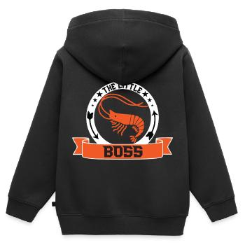 Shrimp Garnele Geschenk Languste Fastnacht - Kinder Premium Organic Zip Hoodie - Schwarz - Hinten - AI Model Kid Male (0cm)