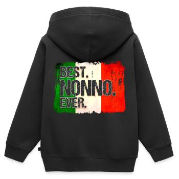 Vintage Großvater Großvater Opa - Kinder Premium Organic Zip Hoodie - Schwarz - Hinten - AI Model Kid Male (0cm)