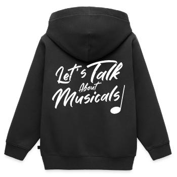Lass uns über Musicals reden Festival Musical Fest - Kinder Premium Organic Zip Hoodie - Schwarz - Hinten - AI Model Kid Male (0cm)