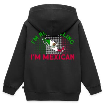 Drapeau mexicain Cadeau de racines mexicaines - Sweat Premium à capuche zippé enfant bio - noir - Dos - AI Model Kid Male (0cm)