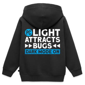 Programmeurs de codage informatique - Sweat Premium à capuche zippé enfant bio - noir - Dos - AI Model Kid Male (0cm)