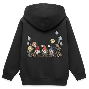 Waldbewohner Zwerg Zwerge Troll Märchen Kind - Kinder Premium Organic Zip Hoodie - Schwarz - Hinten - AI Model Kid Male (0cm)