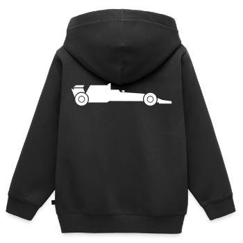 Race car Rennauto - Kinder Premium Organic Zip Hoodie - Schwarz - Hinten - AI Model Kid Male (0cm)