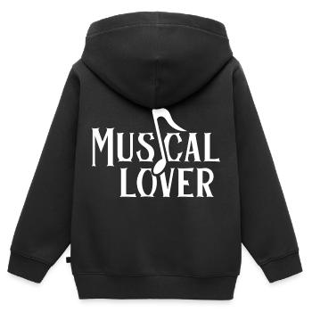 Musical Liebhaber Festival Musicals Musik Fest - Kinder Premium Organic Zip Hoodie - Schwarz - Hinten - AI Model Kid Male (0cm)