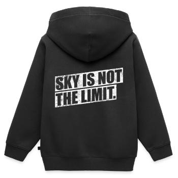 Le ciel n'est pas la limite - Sweat Premium à capuche zippé enfant bio - noir - Dos - AI Model Kid Male (0cm)