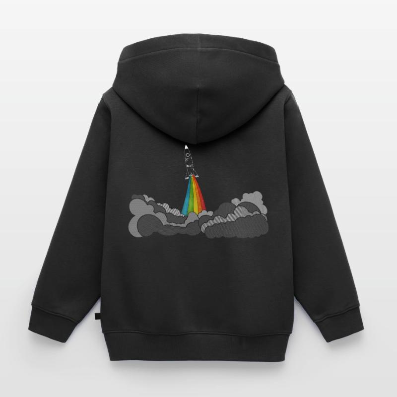 Rocket rocket (space shuttle) Kids Premium Organic Zip-up Hoodie