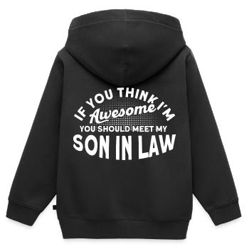 Meinen Schwiegersohn kennenlernen - Kinder Premium Organic Zip Hoodie - Schwarz - Hinten - AI Model Kid Male (0cm)