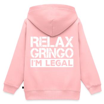 Détendez-vous, Gringo, je suis l’immigration légale - Sweat Premium à capuche zippé enfant bio - rose - Dos - AI Model Kid Female (0cm)