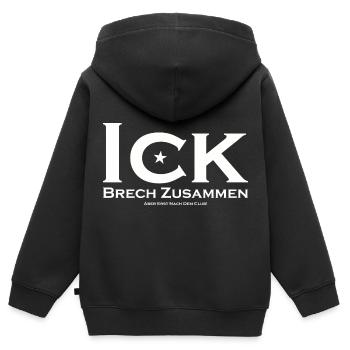 Ick Brech Zusammen Aber Erst Nach Dem Club - Kinder Premium Organic Zip Hoodie - Schwarz - Hinten - AI Model Kid Male (0cm)