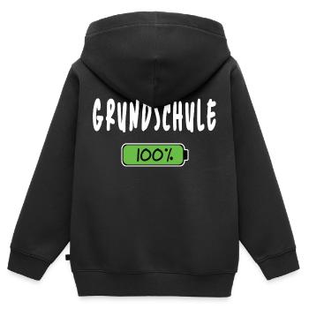 Grundschule 100% Gymnasium 5 Klasse Geschenkidee - Kinder Premium Organic Zip Hoodie - Schwarz - Hinten - AI Model Kid Male (0cm)