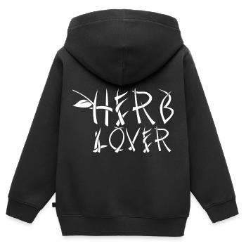 Herbes Amant épice Recueillir épices herbe épices - Sweat Premium à capuche zippé enfant bio - noir - Dos - AI Model Kid Male (0cm)