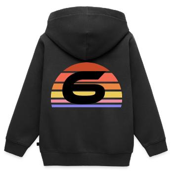 6 - Kids Premium Organic Zip-up Hoodie - black - Back - AI Model Kid Male (0cm)