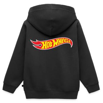 Hot Wheels Klassisches Logo - Kinder Premium Organic Zip Hoodie - Schwarz - Hinten - AI Model Kid Male (0cm)