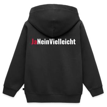 Yes No Maybe Marriage Proposal Gift - Kids Premium Organic Zip-up Hoodie - black - Back - AI Model Kid Male (0cm)