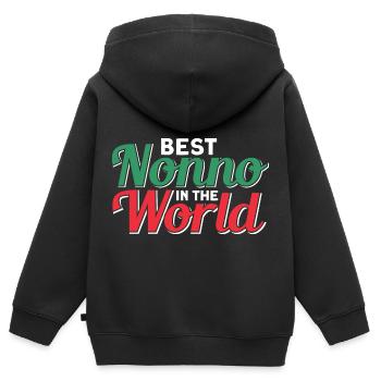 Großvater Vintage Großvater Opa - Kinder Premium Organic Zip Hoodie - Schwarz - Hinten - AI Model Kid Male (0cm)