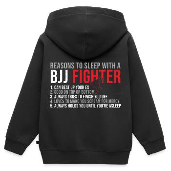 Jiu-jitsu Jiu Jitsu Jitsu Jiujitsu Sports de combat - Sweat Premium à capuche zippé enfant bio - noir - Dos - AI Model Kid Male (0cm)