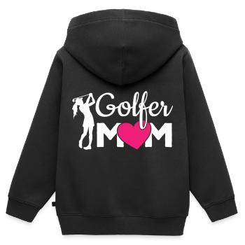Golf Golfer Golfball Golfspieler Golfschläger - Kinder Premium Organic Zip Hoodie - Schwarz - Hinten - AI Model Kid Male (0cm)
