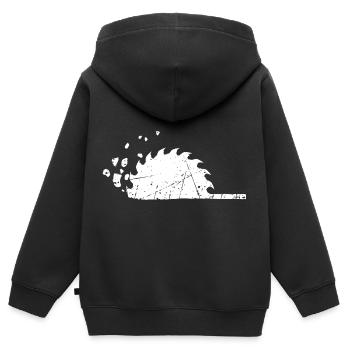 Saw Graffiti Banksy Street Art - Kinder Premium Organic Zip Hoodie - Schwarz - Hinten - AI Model Kid Male (0cm)