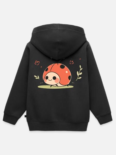 Marienkäfer Mood - Kinder Premium Organic Zip Hoodie - Schwarz